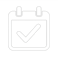 I need a white calendar with a white checkmark in the middle the background should be transparent-1